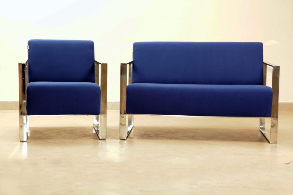 مبل اداری دونفره لیو مدل N58i پایه استیل