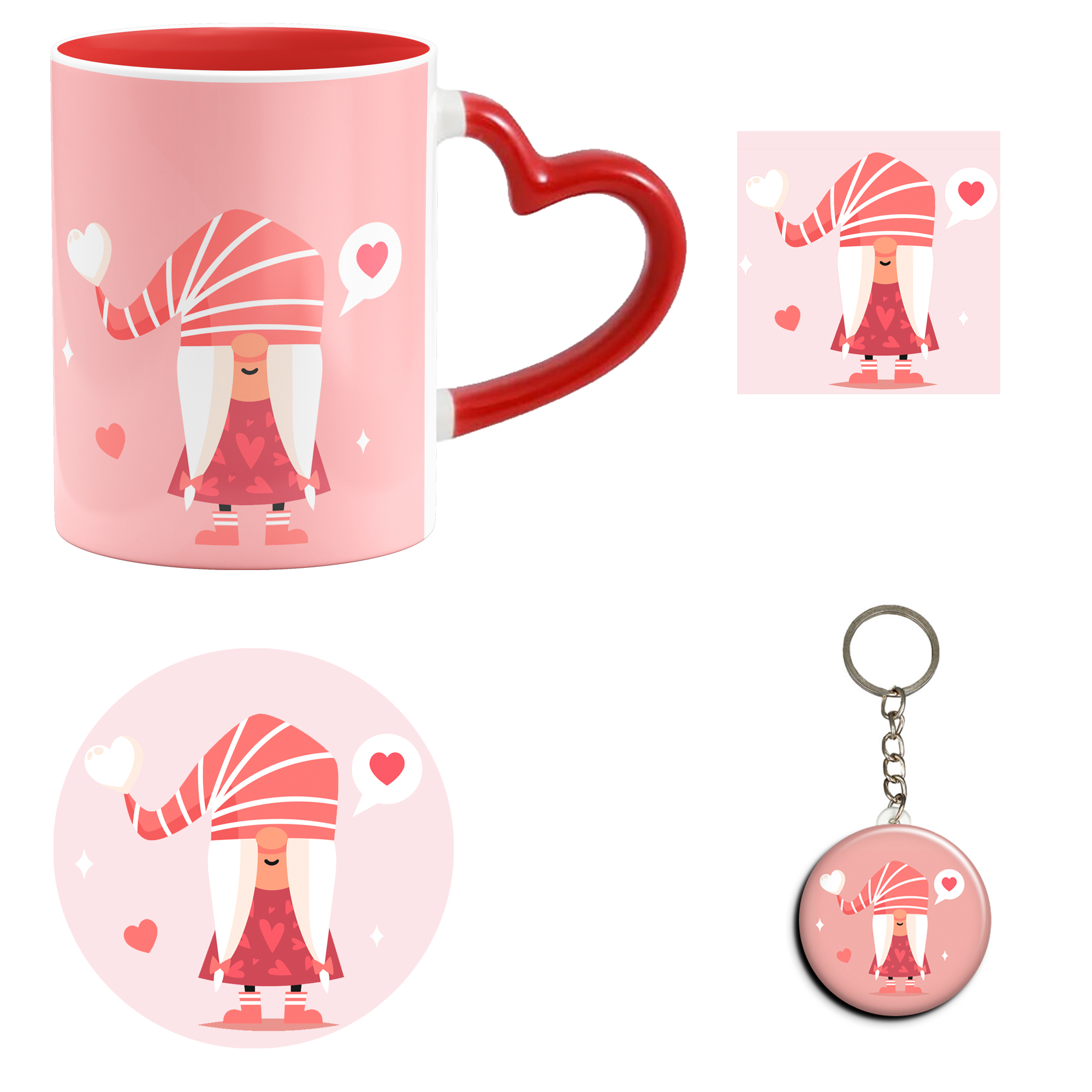 ست هدیه ماگ مدل روز عشق طرح عاشقانه کد M29