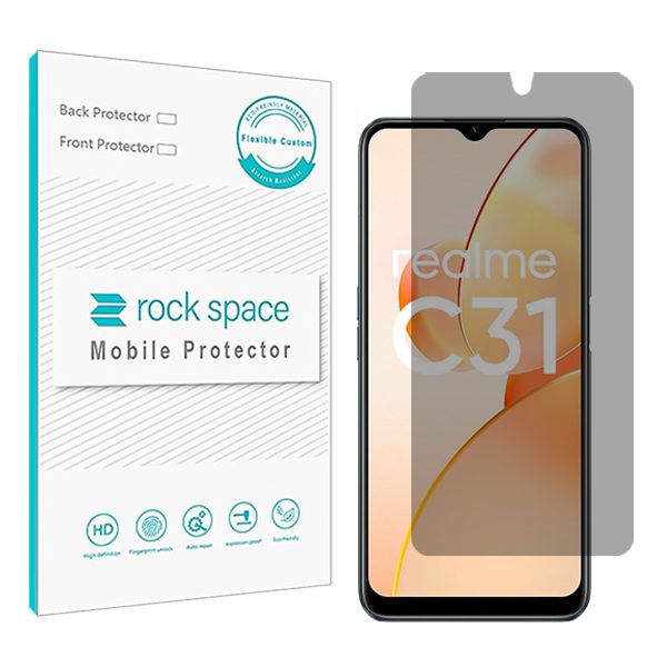 گلس ریلمی C31 مدل نانو هیدروژل پرایوسی برند راک اسپیس کد S