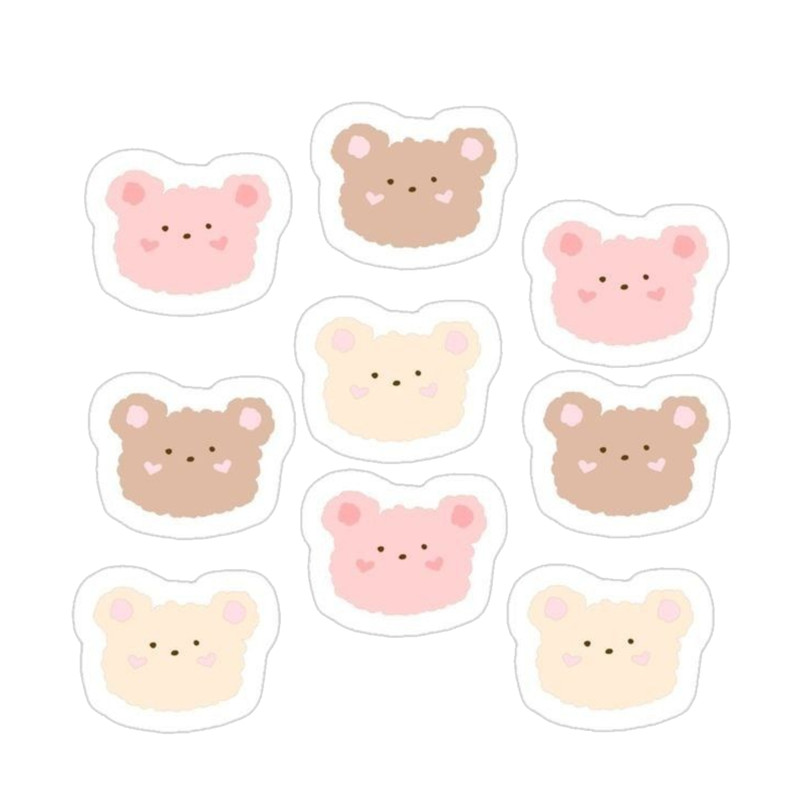 استیکر لپ تاپ و موبایل طرح خرس کیوت مجموعه 9 عددی