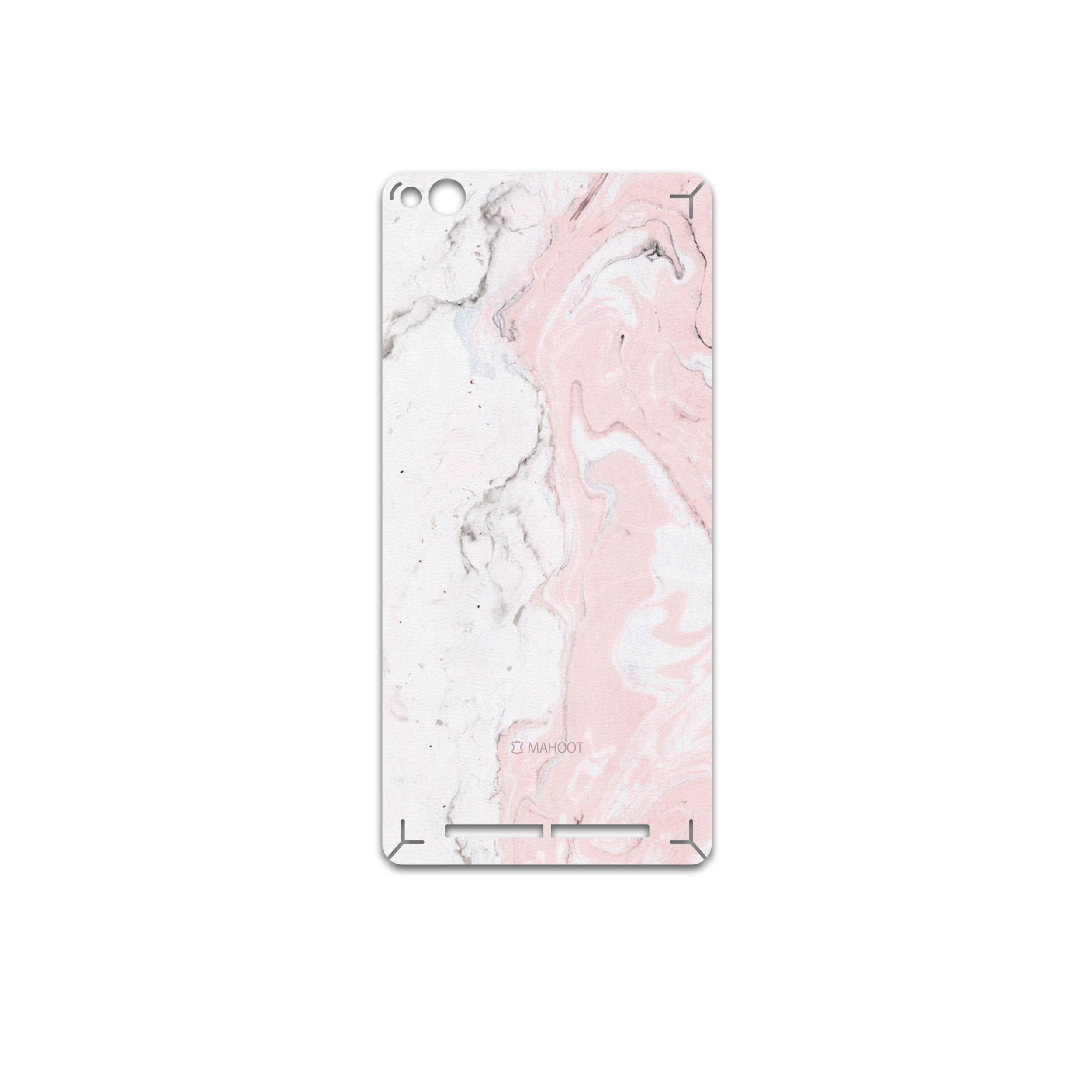 برچسب پوششی ماهوت مدل Blanco-Pink-Marble مناسب برای گوشی موبایل شیائومی Redmi 3