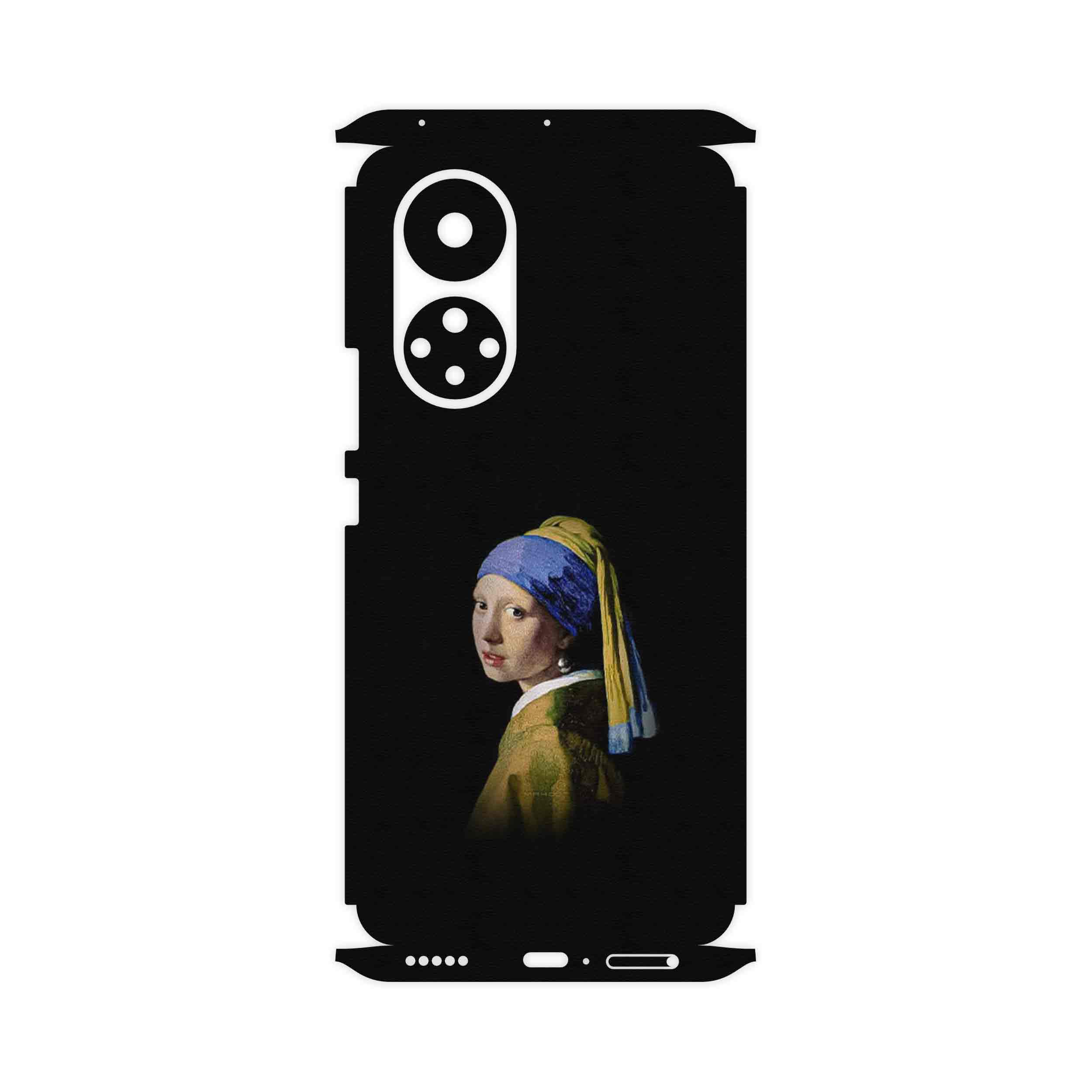 برچسب پوششی ماهوت مدل Girl with a Pearl Earring of Vermeer-FullSkin مناسب برای گوشی موبایل آنر 50