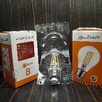 لامپ فیلامنتی 8وات نمانور رنگ افتابی در بسته 30 عددی