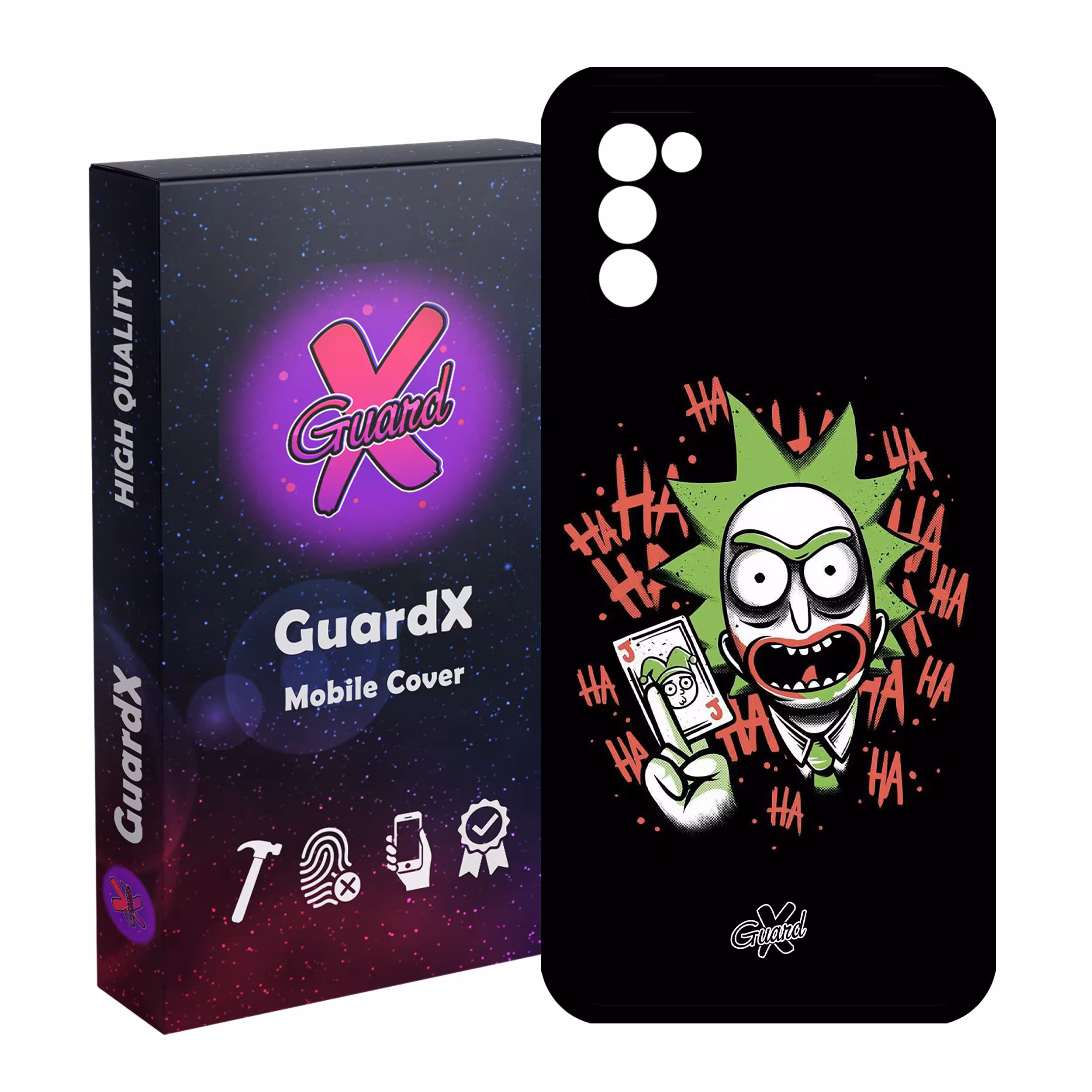 کاور گارد ایکس طرح Rick and Morty مدل Glass10151 مناسب برای گوشی موبایل سامسونگ Galaxy A02s / M02s