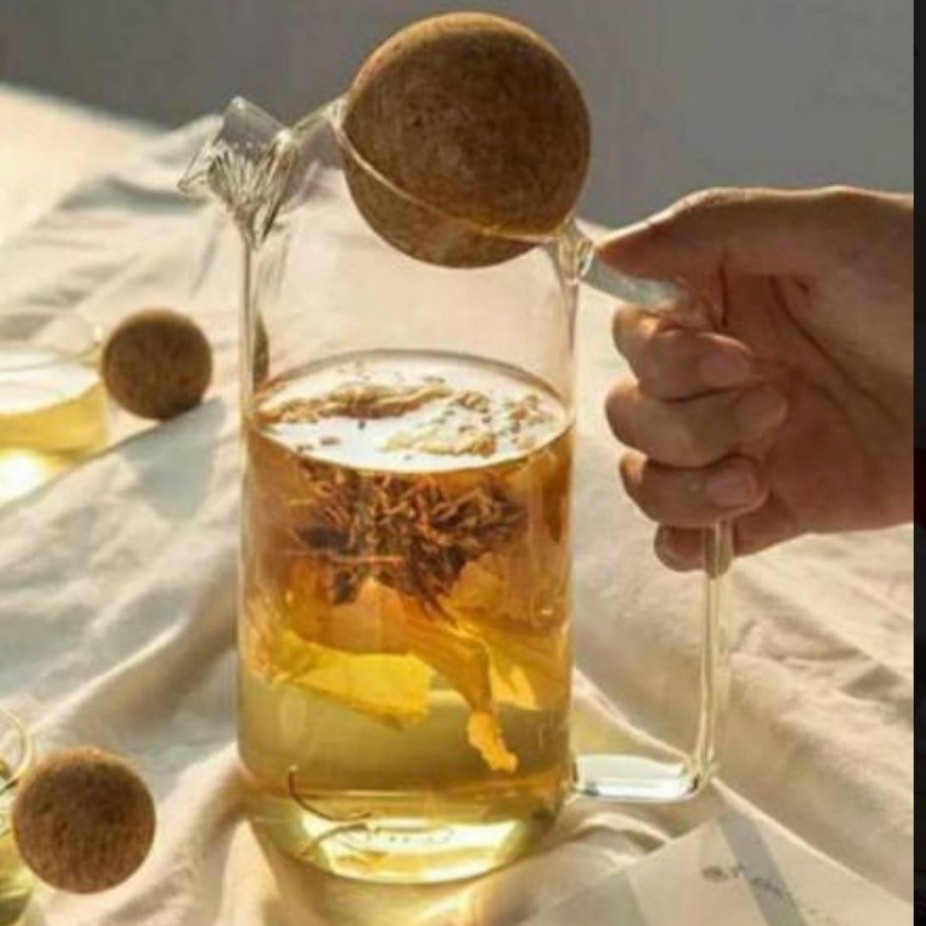 قوری پیرکس وارداتی شعله مستقیم درب چوب پنبه ای 900 میل   چای و انواع دمنوش