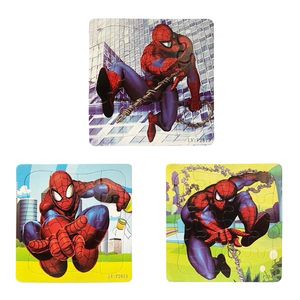 پازل 16 تکه مرد عنکبوتی کد 12-02 بسته 3 عددی