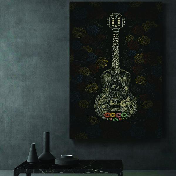 تابلو بوم طرح گیتار کد TB109