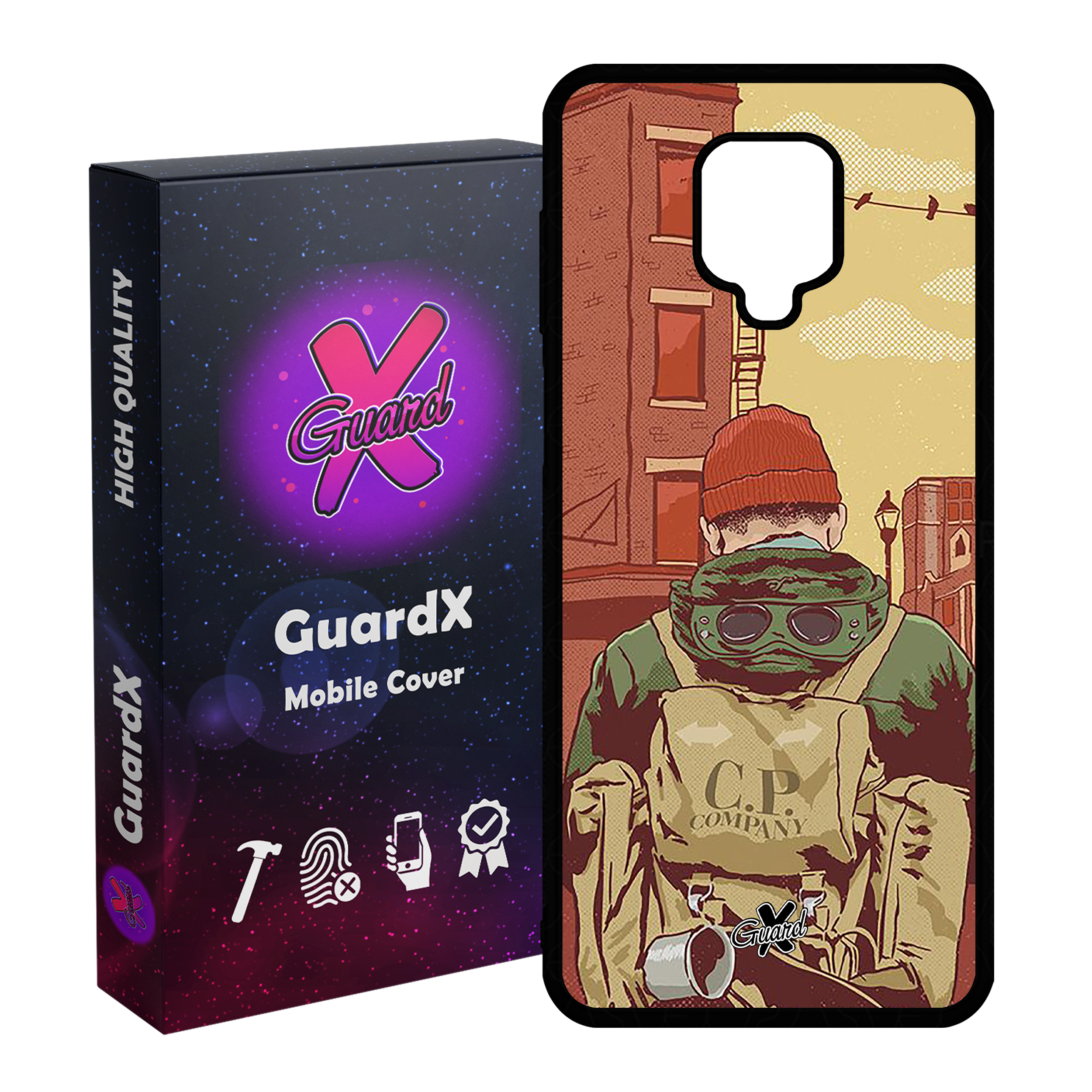 کاور گارد ایکس طرح Man مدل Glass10348 مناسب برای گوشی موبایل شیائومی Redmi Note 9S / Note 9 Pro / Note 9 Pro Max