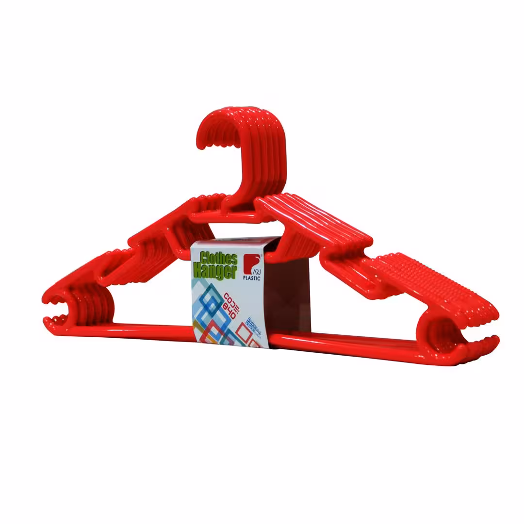 چوب لباسی ارج پلاستیک کد 840 بسته 6 عددی