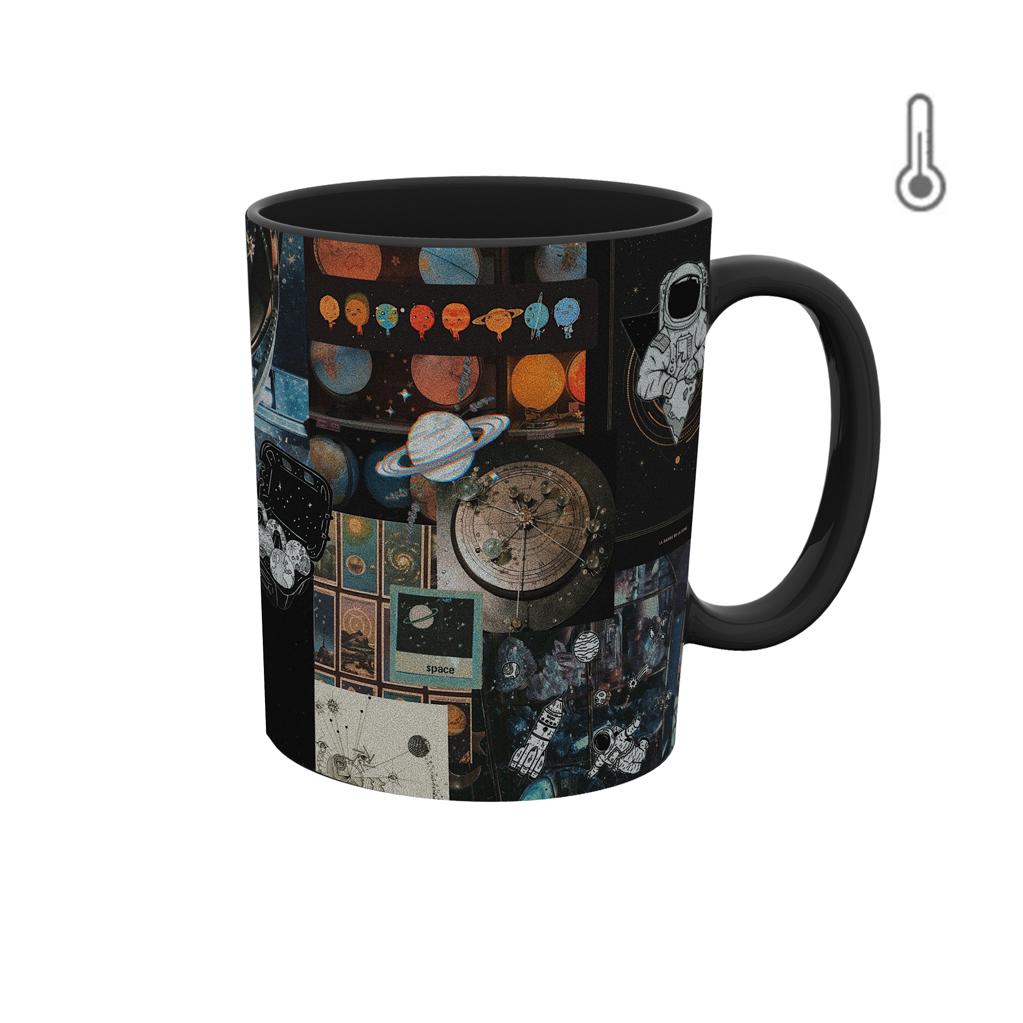 ماگ حرارتی طرح گرافیکی والپیپر فضایی   کد 229