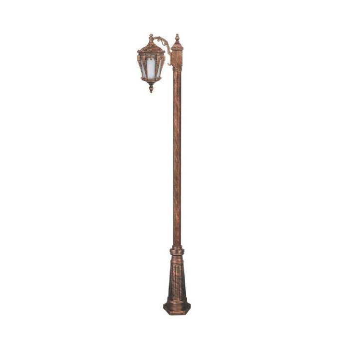 چراغ تکشاخه حیاطی و پارکی تکشیدفام مدل پالیز کد 91200-15-8511