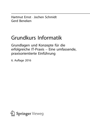 خرید و دانلود نسخه کامل کتاب Grundkurs Informatik