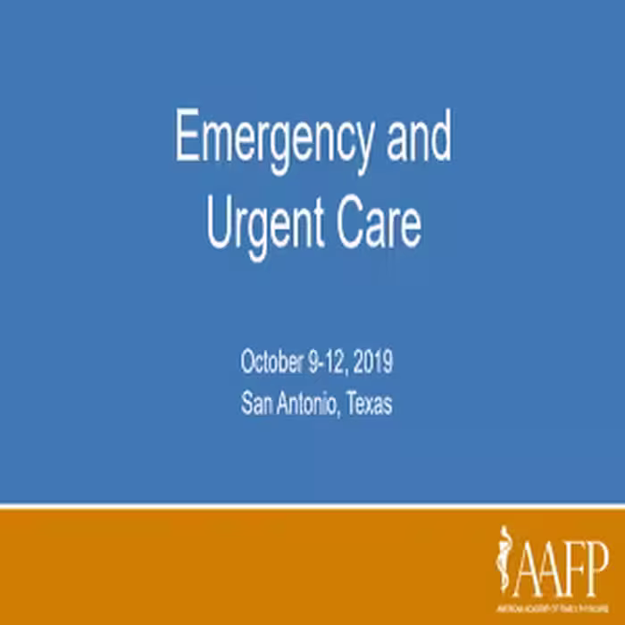 AAFP Emergency &amp; Urgent Care Livestream 2019 at 50€ - کتاب پزشکی بهار