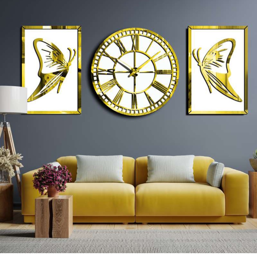 ساعت دیواری پدیده پلاس کد s102 بهمراه تابلو