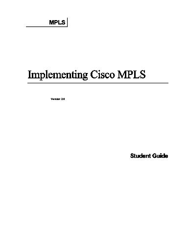 خرید و دانلود نسخه کامل کتاب KnowledgeNet Implementing Cisco MPLS (MPLS) 2 0 Student Guide