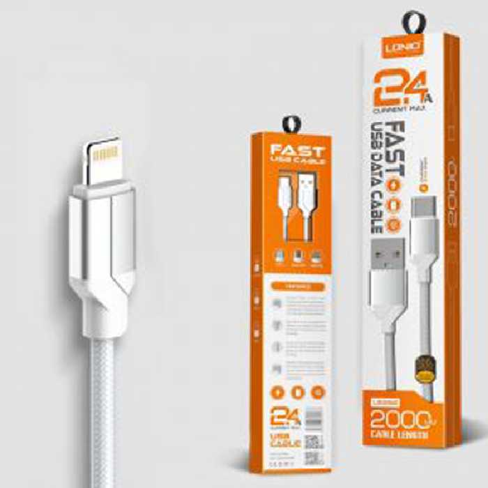 کابل تبدیل USB به لایتنینگ الدینیو مدل LS-392 طول 2 متر