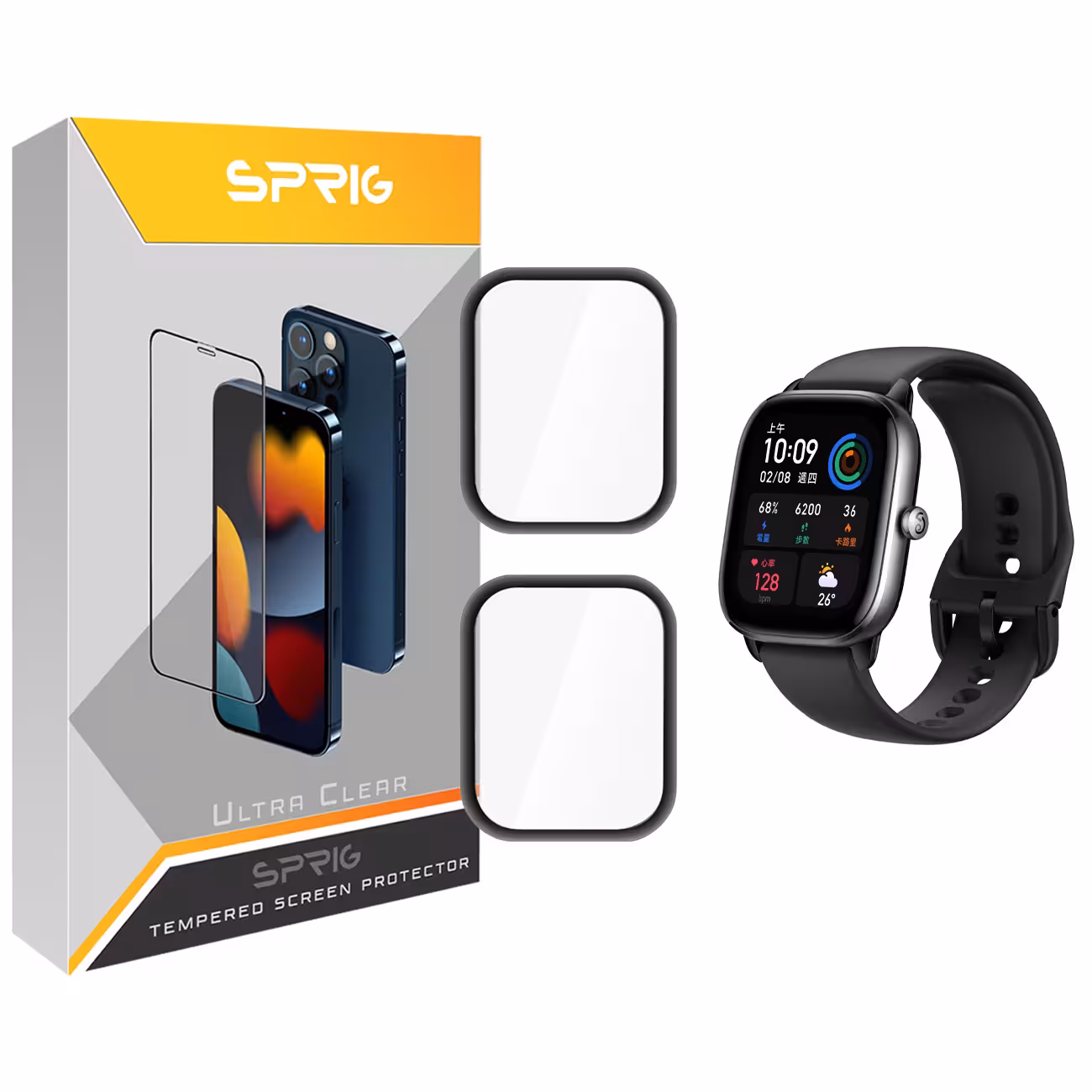 محافظ صفحه نمایش نانو اسپریگ مدل SPG مناسب برای ساعت هوشمند امیزفیت GTS 4 Mini بسته دو عددی