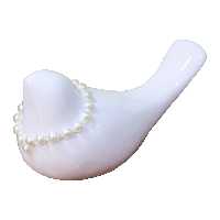 مجسمه سرامیکی مدل پرنده طرح عروس کد queen