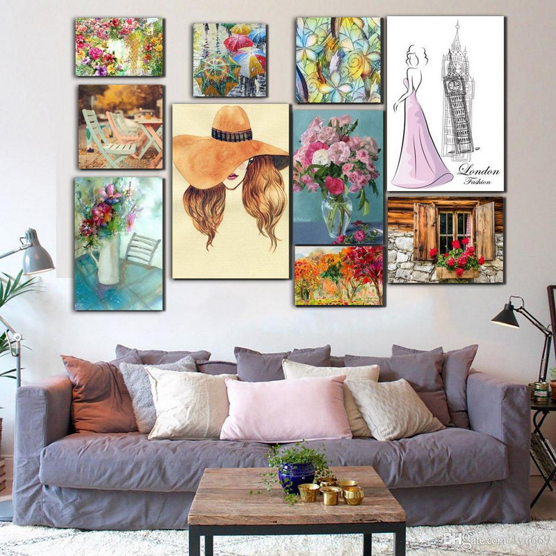 تابلو شاسی دنیای قابطرح فشن و گل رنگی مدل SH-282 مجموعه 10 عددی | دنیای قاب