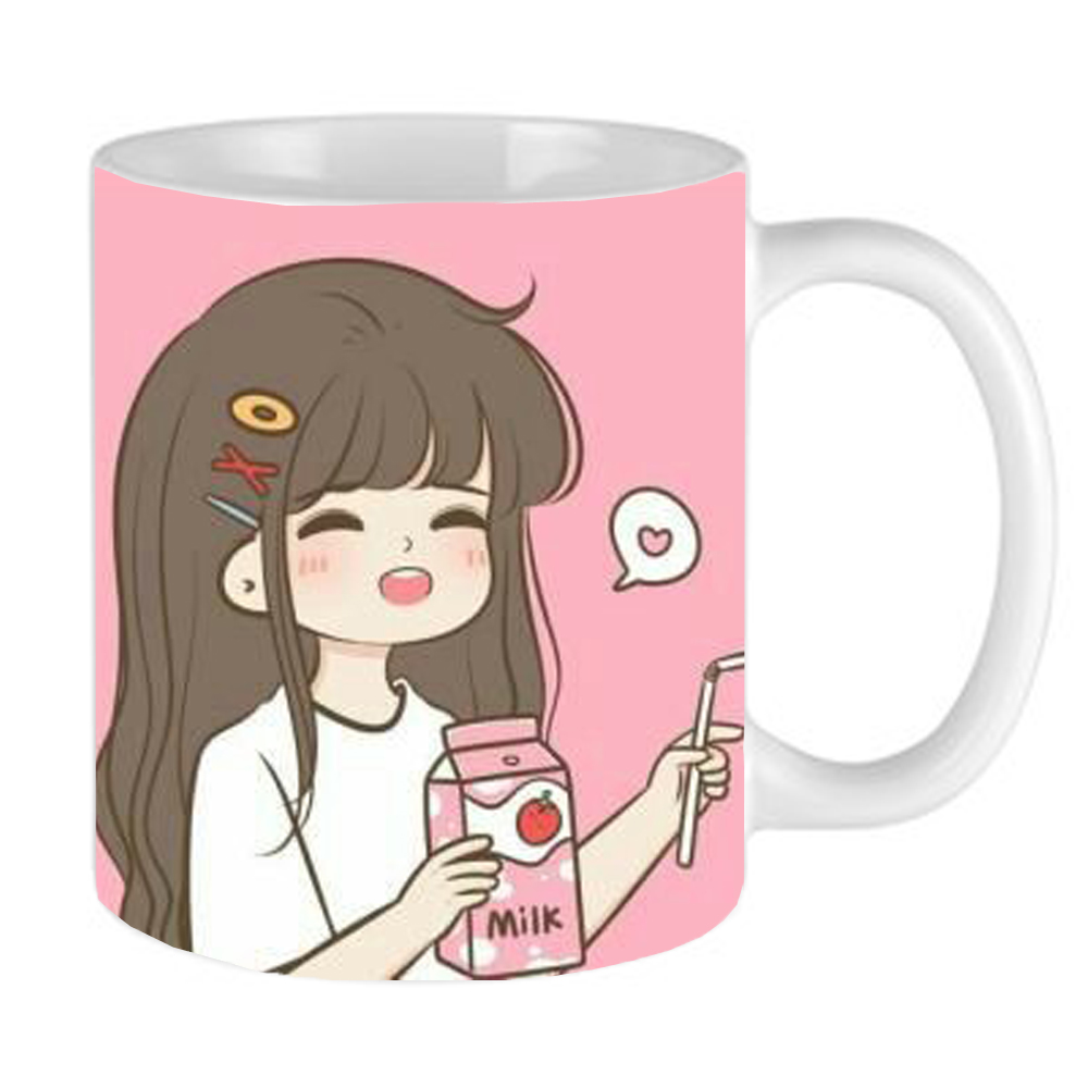 ماگ طرح دختر انیمه کیوت مدل MLS8551