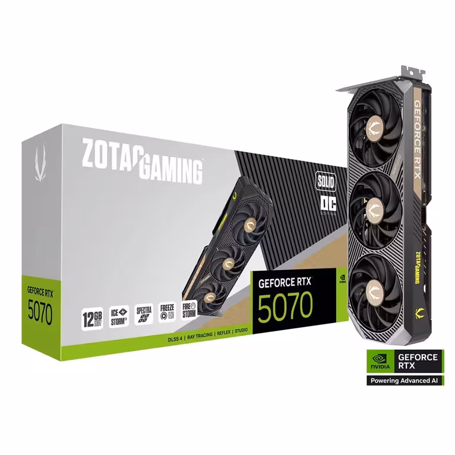 کارت گرافیک گیمینگ زوتک مدل GeForce RTX 5070 SOLID OC