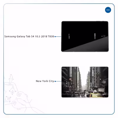 برچسب پوششی ماهوت مدل New York City مناسب برای تبلت سامسونگ Galaxy Tab S4 10.5 2018 T830