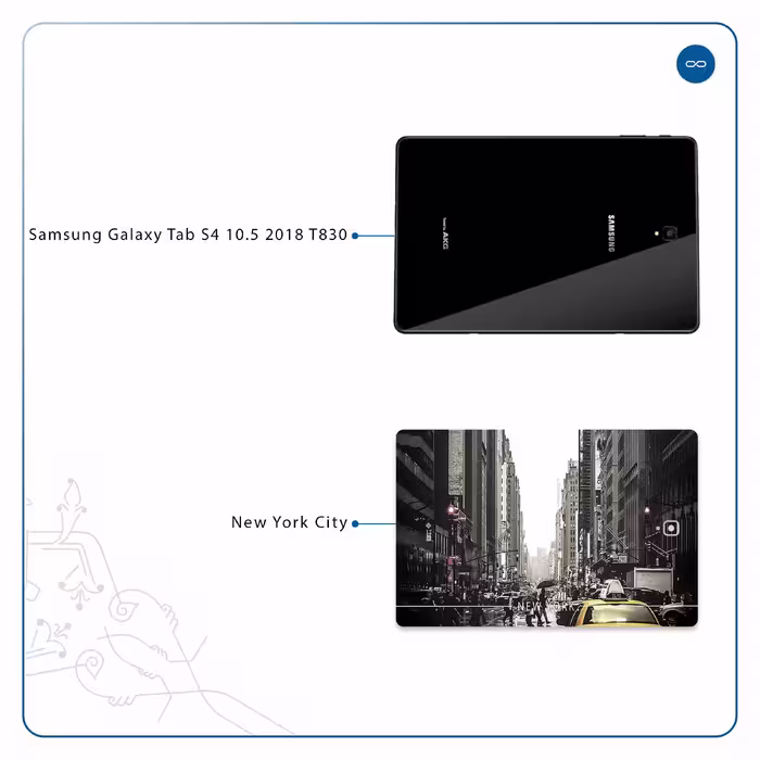 برچسب پوششی ماهوت مدل New York City مناسب برای تبلت سامسونگ Galaxy Tab S4 10.5 2018 T830