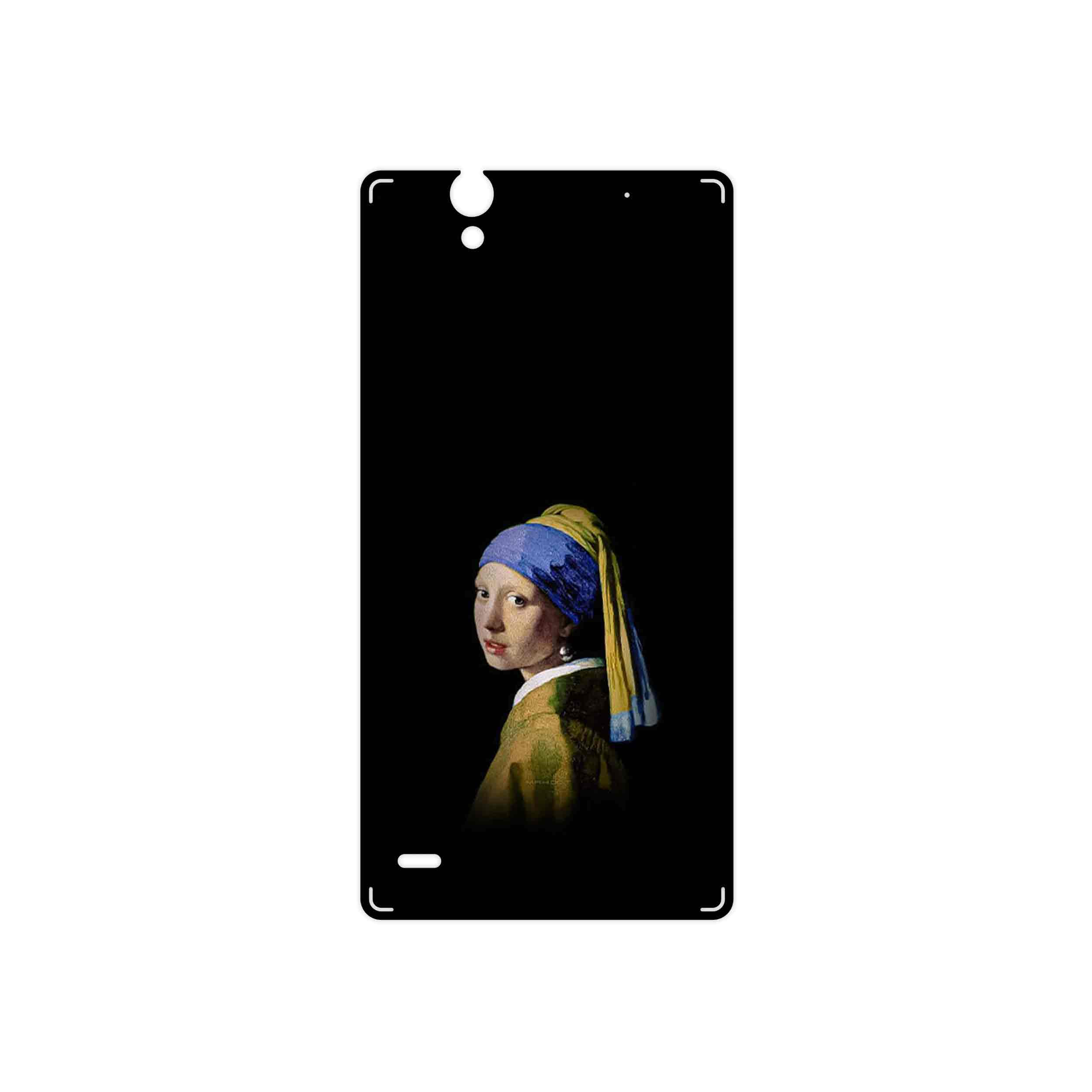 برچسب پوششی ماهوت مدل Girl with a Pearl Earring of Vermeer مناسب برای گوشی موبایل سونی Xperia C4