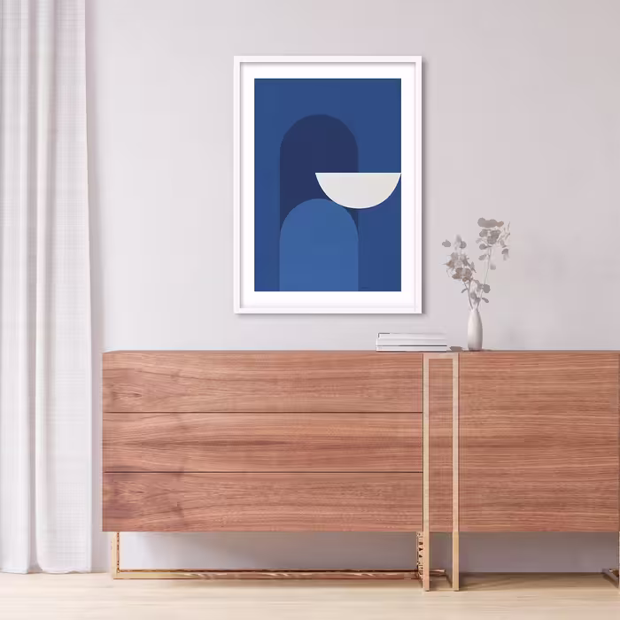 تابلو فورنیمو مدل Abstract &amp; White Shapes کد 10139W