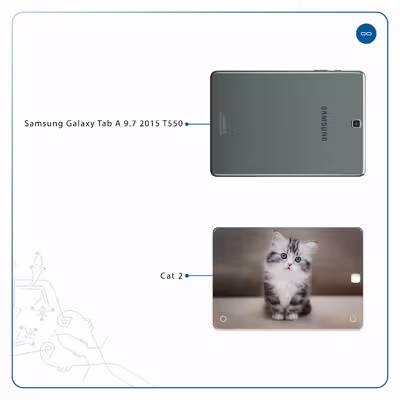 برچسب پوششی ماهوت مدل Cat-2 مناسب برای تبلت سامسونگ Galaxy Tab A 9.7 2015 T550