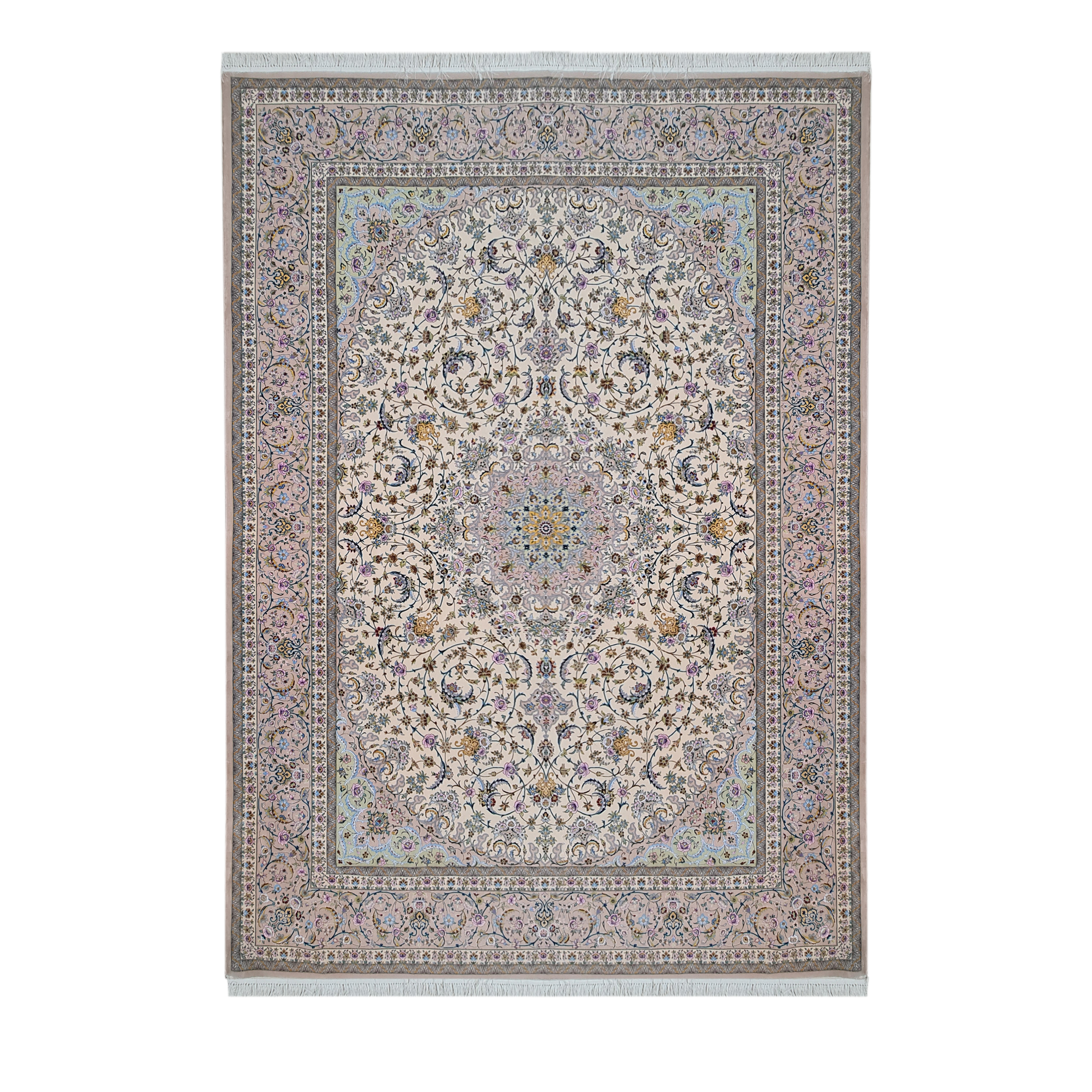 فرش دستبافت نه و نیم متری اصفهان کیوانداریان کد 633