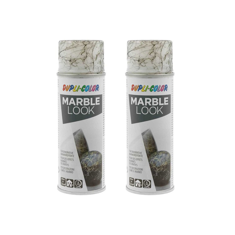 اسپری رنگ ماربل مشکی دوپلی کالر مدل Marble حجم 200میلی لیتر مجموعه 2 عددی
