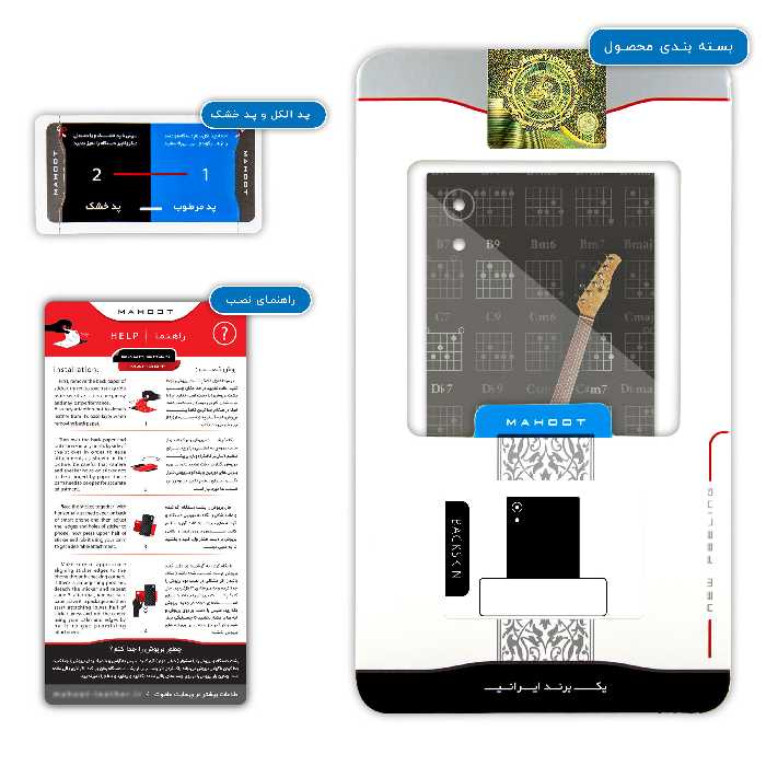 برچسب پوششی ماهوت مدل Guitar-Instrument مناسب برای گوشی موبایل سونی Xperia XA1