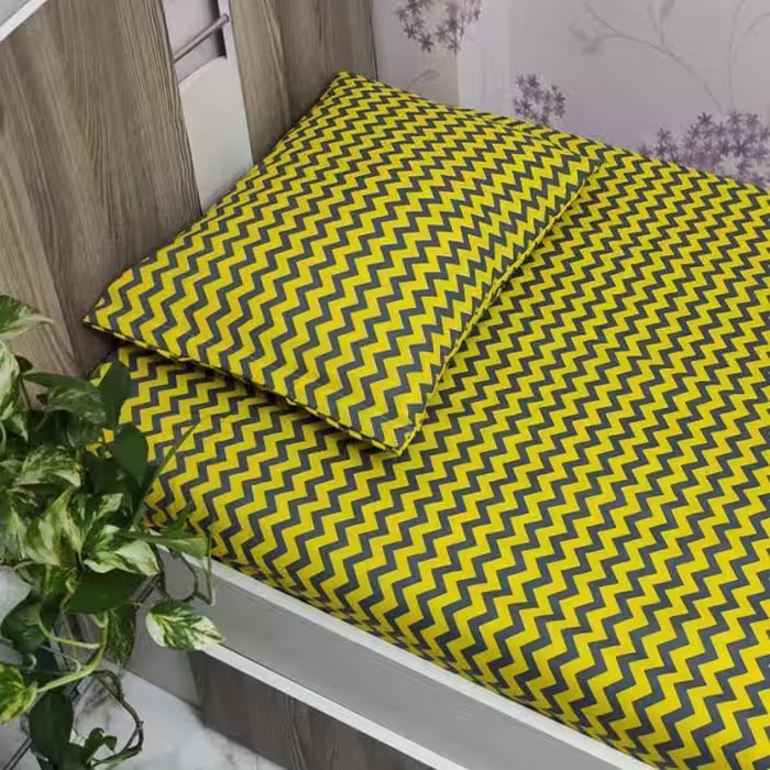 سرویس روتختی مدل زیکزاک تک نفره دو تکه