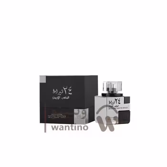 عطر ادکلن لطافه 24 قیراط الذهب الابیض طلایی (Lattafa 24 Carat White Gold)