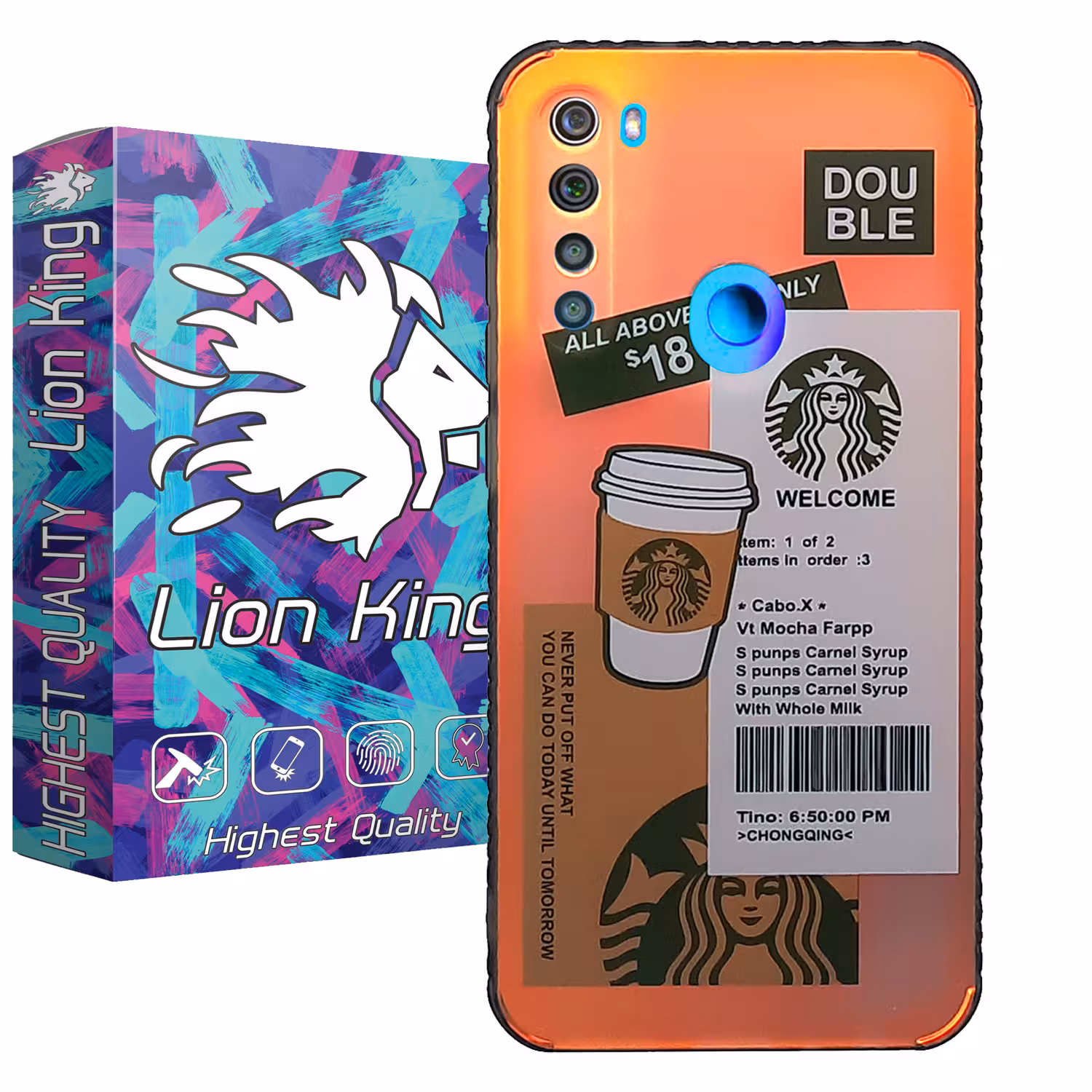 کاور لاین کینگ مدل هولوگرامی S1 مناسب برای گوشی موبایل شیایومی Redmi Note 8