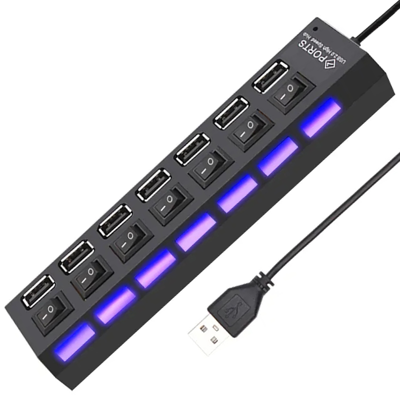 هاب 7 پورت USB 20 شارک مدل TURBO SPEED