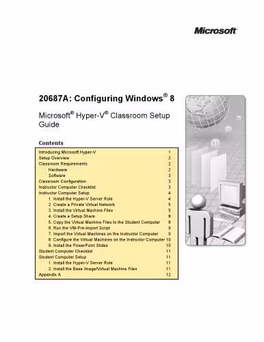 خرید و دانلود نسخه کامل کتاب 20687A Configuring Windows 8, Microsoft Hyper-V Classroom Setup Guide