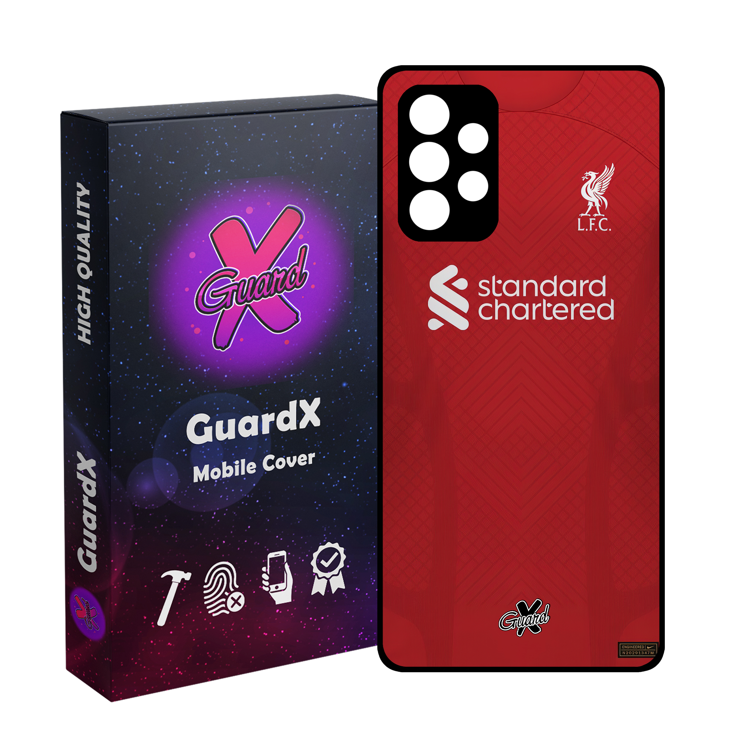 کاور گارد ایکس طرح لیورپول مدل Glass10468 مناسب برای گوشی موبایل سامسونگ Galaxy A73