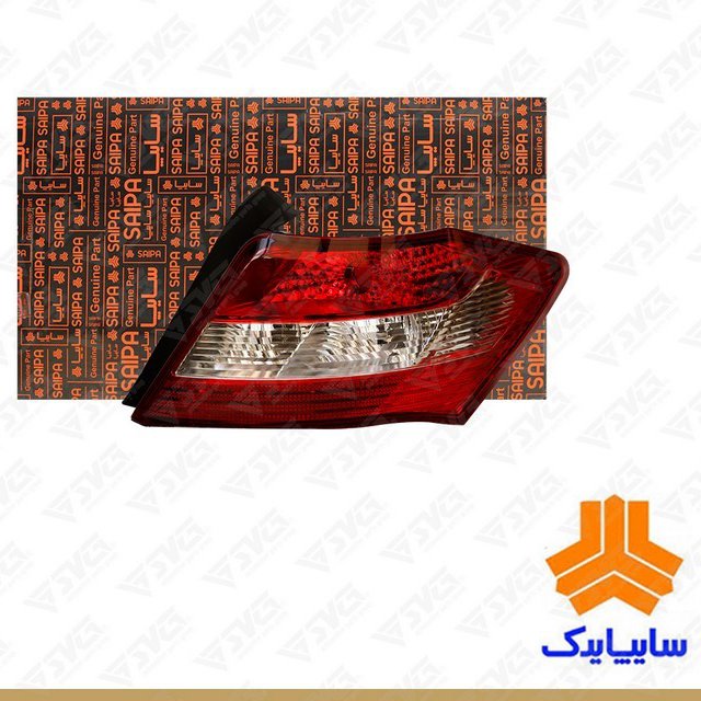 چراغ خطر عقب راست ساینا بدون لامپ و دسته سیم ( تجاری ) تیبا سایپایدک