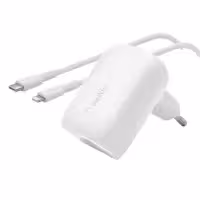 شارژر دیواری بلکین مدل WCA005vf1MWH-B5 USB-C PD PPS به همراه کابل لایتنینگ