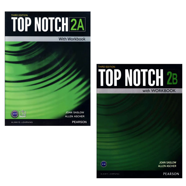 کتاب Top Notch Third Edition اثر Joan Saslow and Allen Ascher انتشارات زبان مهر 2 جلدی