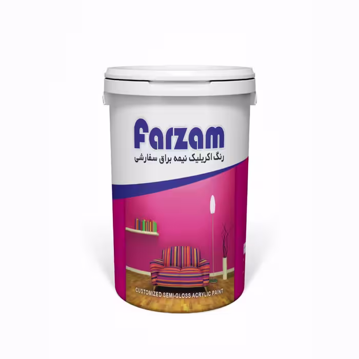 رنگ اکریلیک نیمه براق فرزام کد 530 وزن 1 کیلوگرم