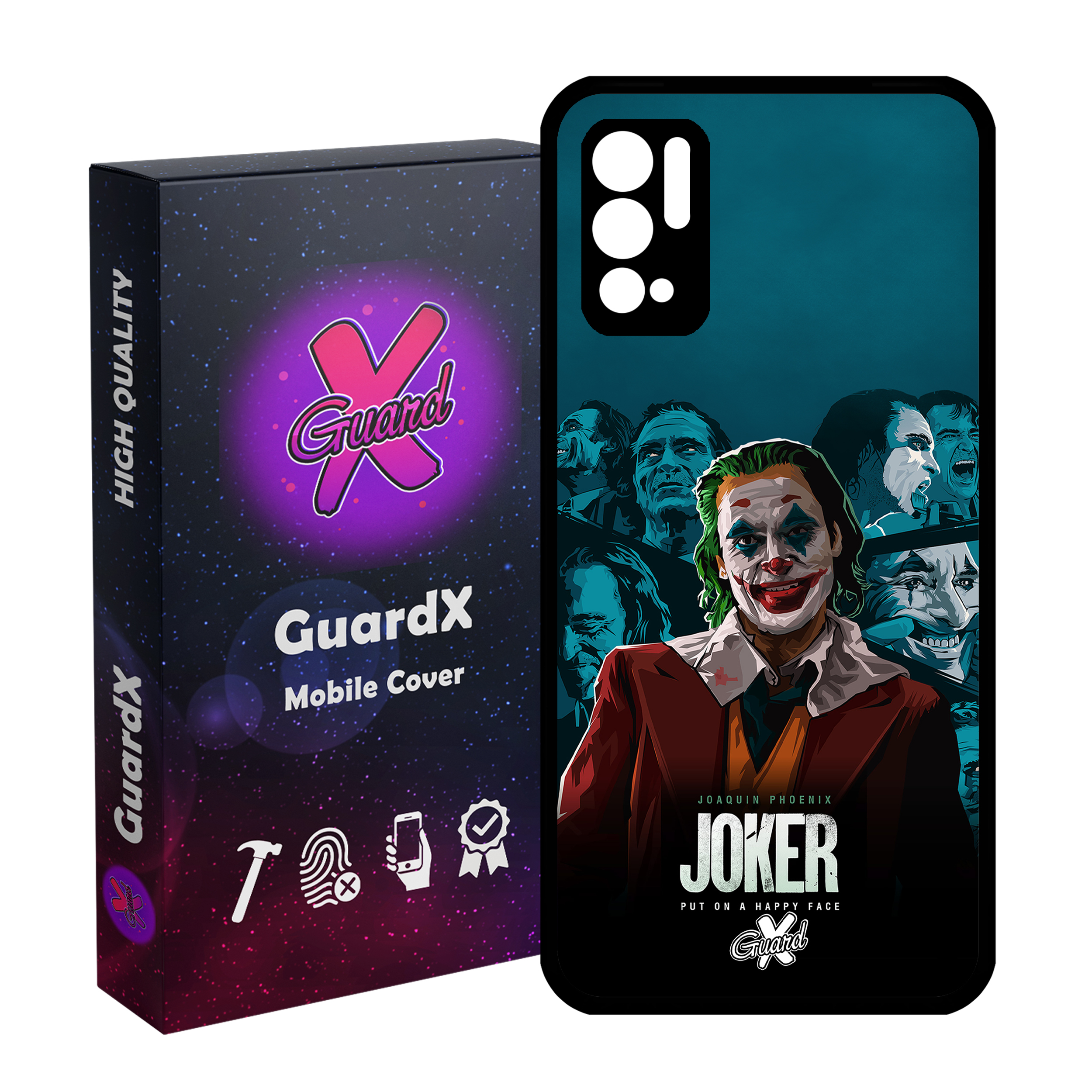 کاور گارد ایکس طرح جوکر مدل Glass10201 مناسب برای گوشی موبایل شیائومی Redmi Note 10 5G / Poco M3 Pro