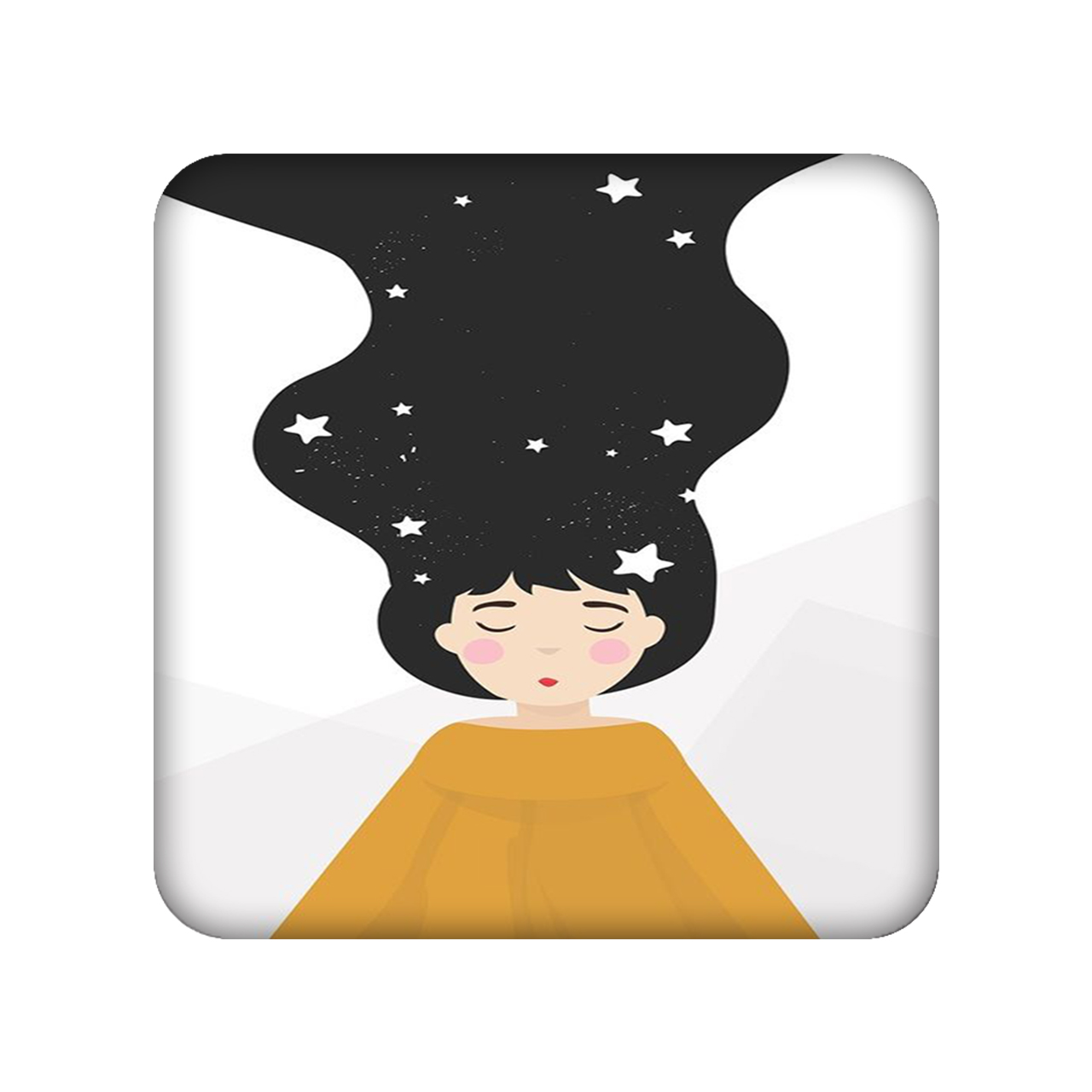 زیر لیوانی طرح دختر کد 709