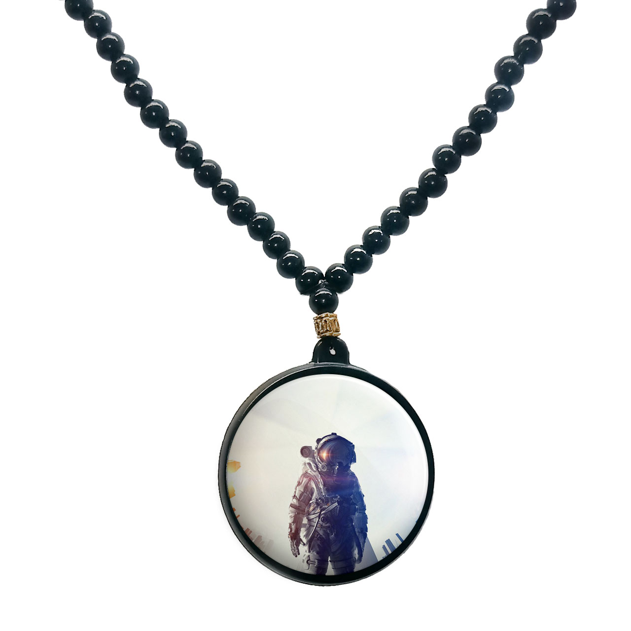 گردنبند پرمانه طرح Interstellar کد pmd.24252 مدل دو طرفه