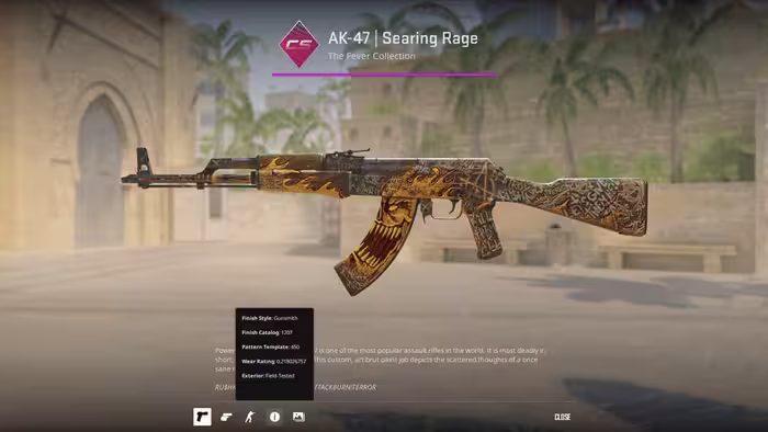 AK-47 | Searing Rage [FT] (Field-Tested)