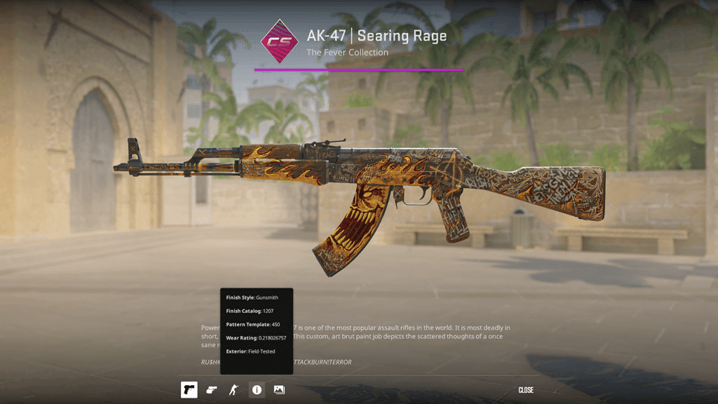 AK-47 | Searing Rage [FT] (Field-Tested)