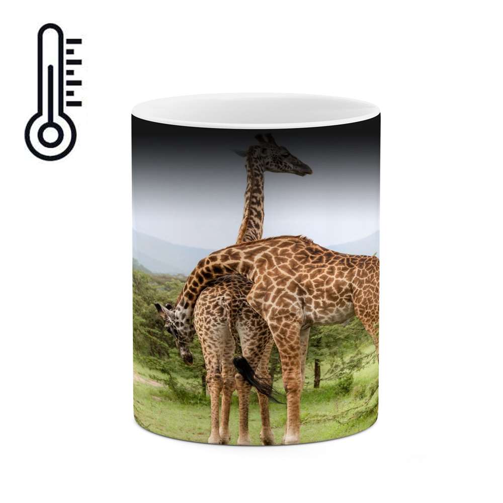 ماگ حرارتی کاکتی طرح زرافه مدل mgh16899