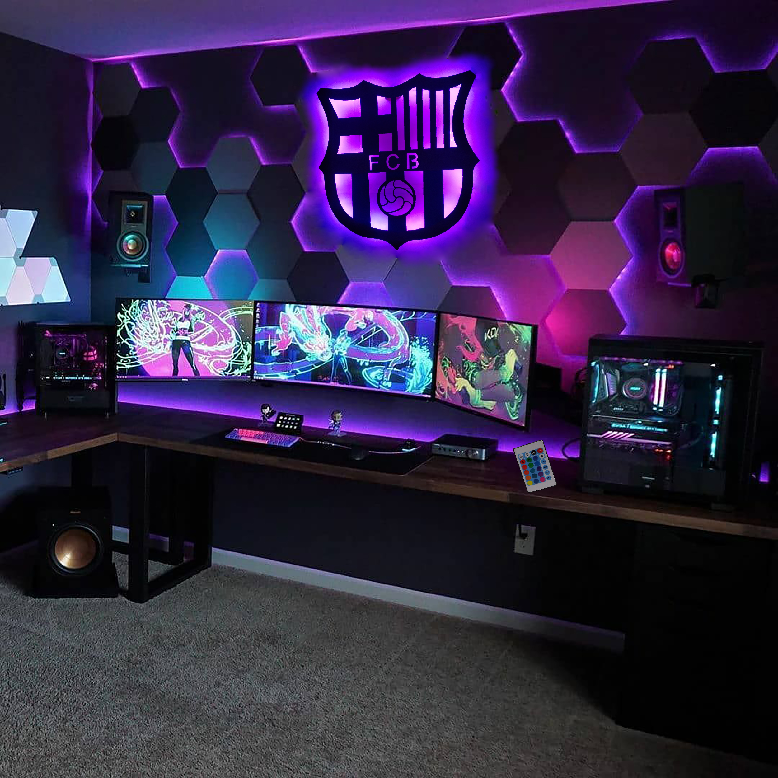 چراغ دیواری طرح بارسلونا مدل ریموت دار